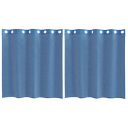 Tende in Voile con Occhielli 2 pz Blu Reale
