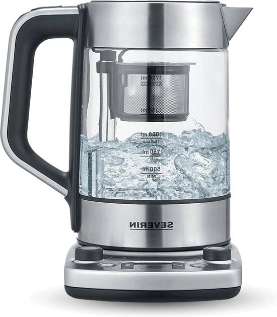 Tappo di acqua e di scarico programmabile in vetro da 17L 3000W con sistema di filtraggio automatico, timer e display LED - WK 3422