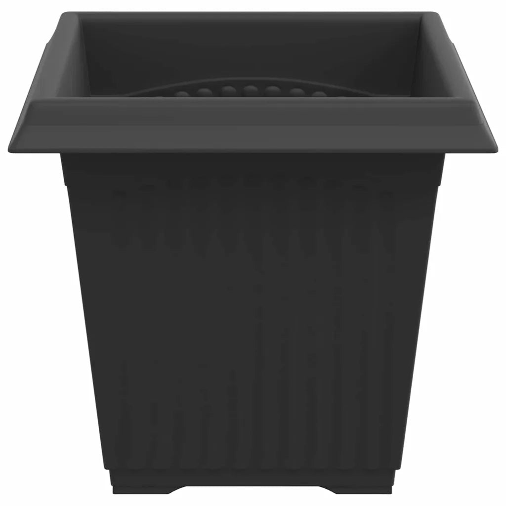 Vaso quadrato per fiori 24 pcs Nero 16 x 16 x 14 cm Plastica 42020348