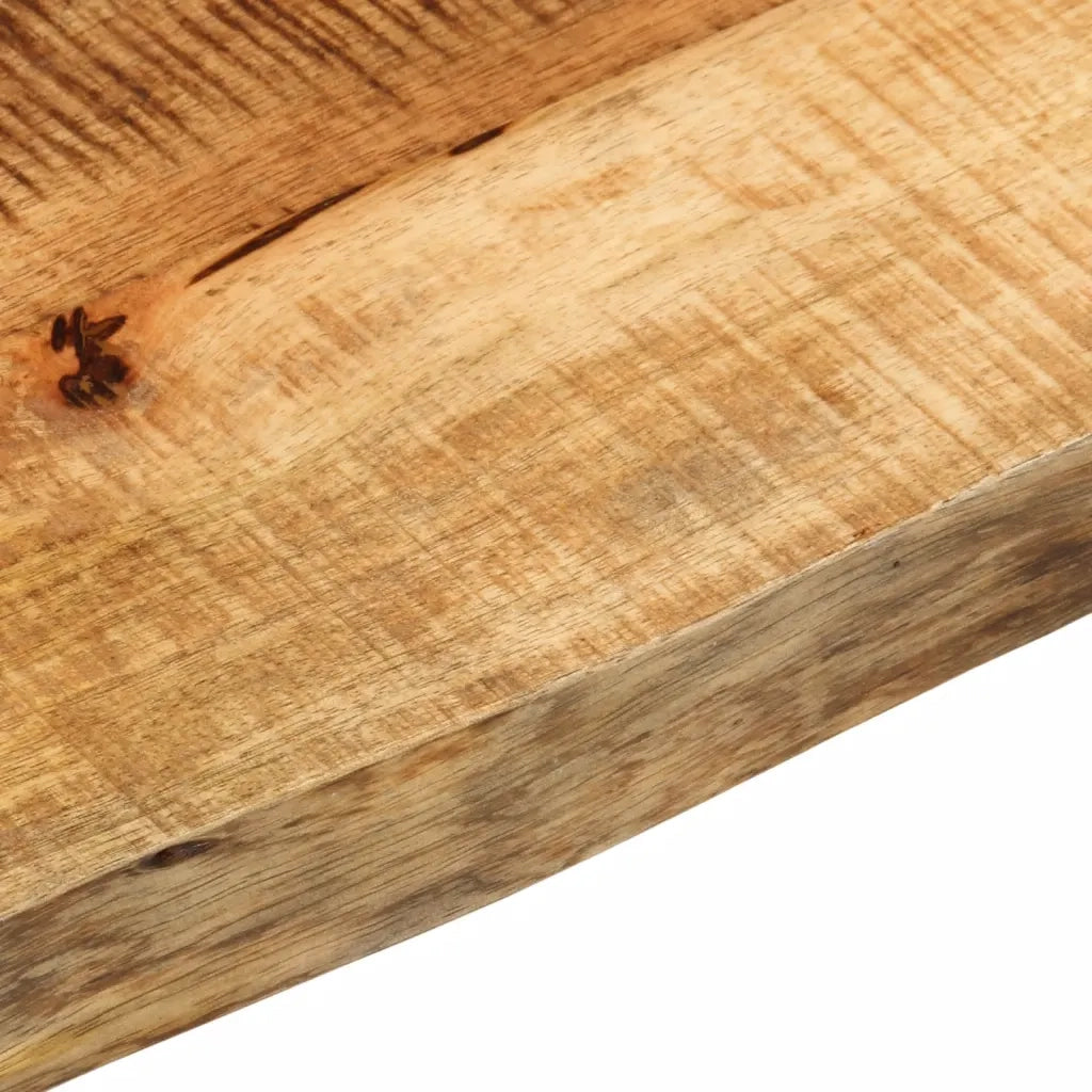 Piano Tavolo 180x40x2,5 cm Bordi Vivi Legno di Mango Grezzo 370353