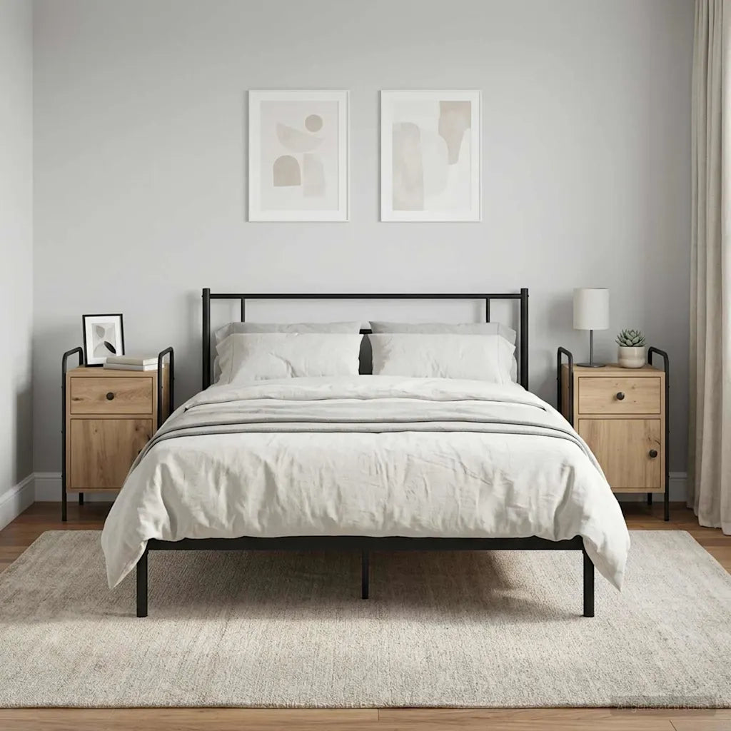 Armadio da Notte 2 pz Rovere Artigianale 35 x 36,5 x 61 cm 8007658