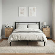 Armadio da Notte 2 pz Rovere Artigianale 35 x 36,5 x 61 cm 8007658