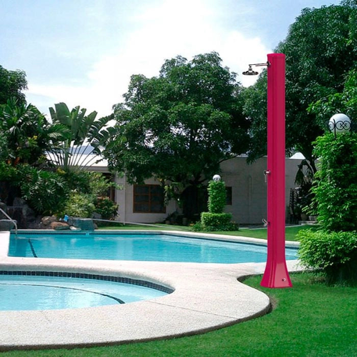 Doccia solare da giardino BIG HAPPY FIVE 40 LITRI in polietilene, con lavapiedi - Doccia Solare Da Giardino Big Happy Five 40 Litri In Polietilene, Con Lavapiedi Colore Bianco