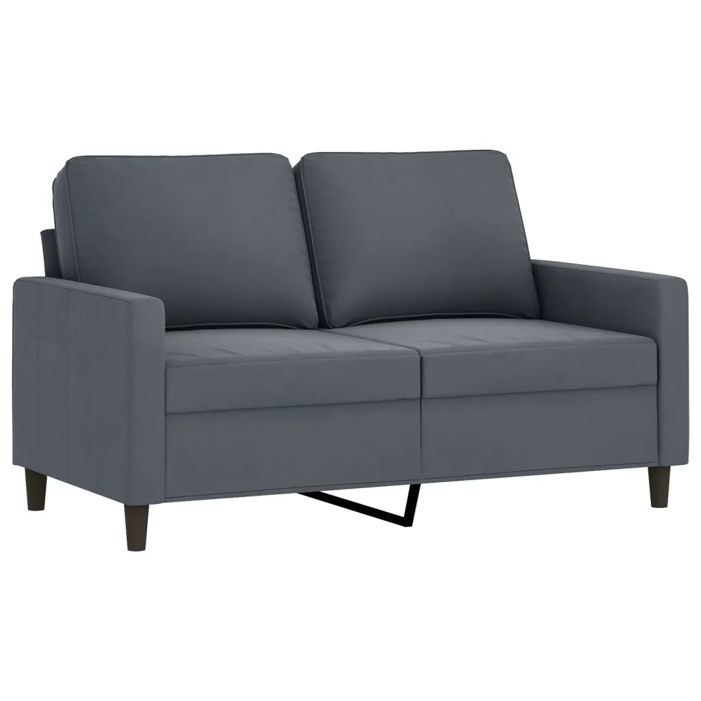 Divano a 2 Posti grigio scuro 120 cm in Velluto 359190