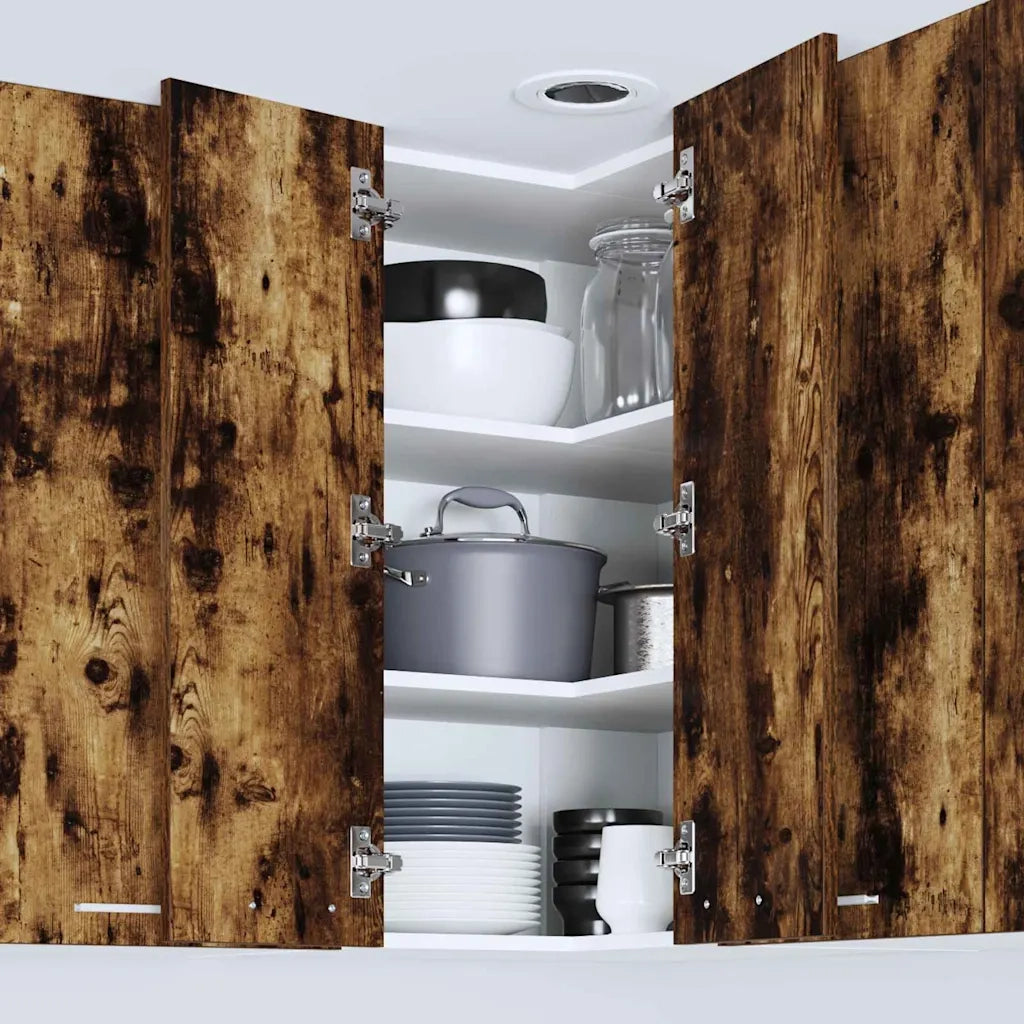 Armadio pensile Rovere Affumicato e Bianco 57 x 57 x 80 cm