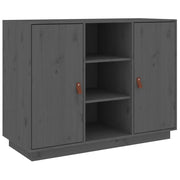 Buffet credenza cassettiera armadio mobile contenitore organizer per cucina soggiorno salotto 100 x 40 x 75 cm legno massello di pino grigio 02_0031767