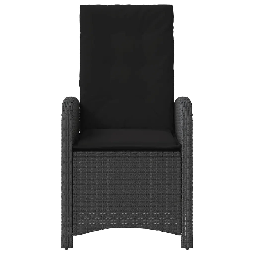 Set da BistrÃ² 3 pz con Cuscini Nero in Polyrattan