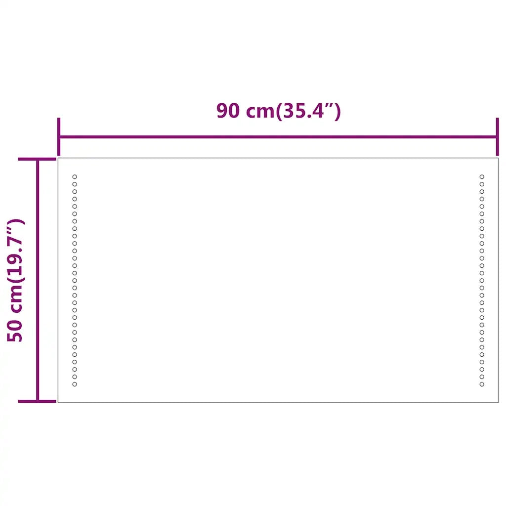 Specchio da Bagno con Luci LED 90x50 cm cod mxl 67511