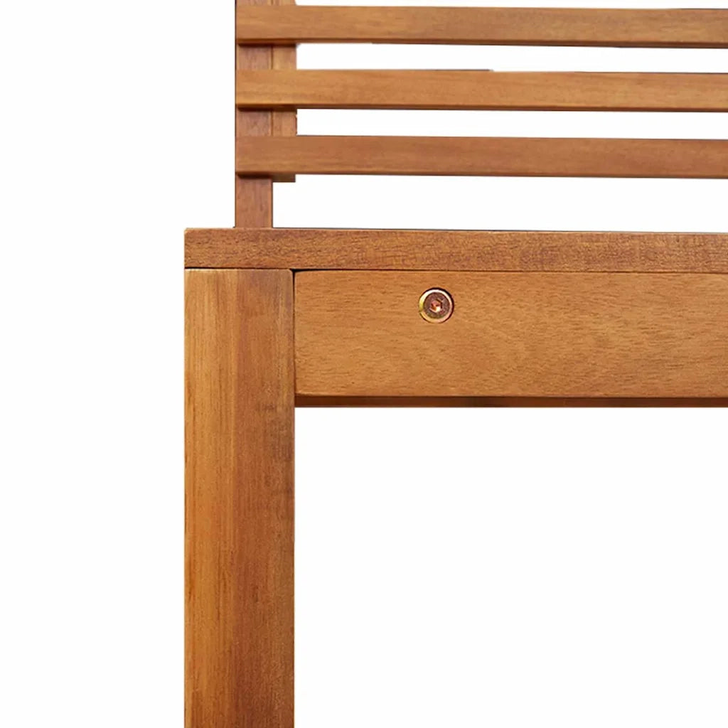 Set Panchina da Giardino 5 pcs Marrone Legno di Acacia Massello 3328690