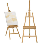 Cavalletto da Pittura in Legno Regolabile e Pieghevole ¨C zephmum ¨C 65x110x180-235 cm