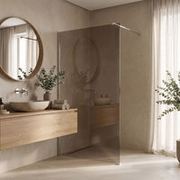 Parete Doccia Rea Flexi Brown / Chrome 130