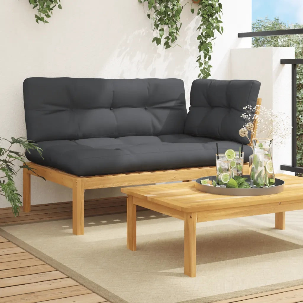 Divano Angolare su Pallet Giardino con Cuscini Massello Acacia 3324787