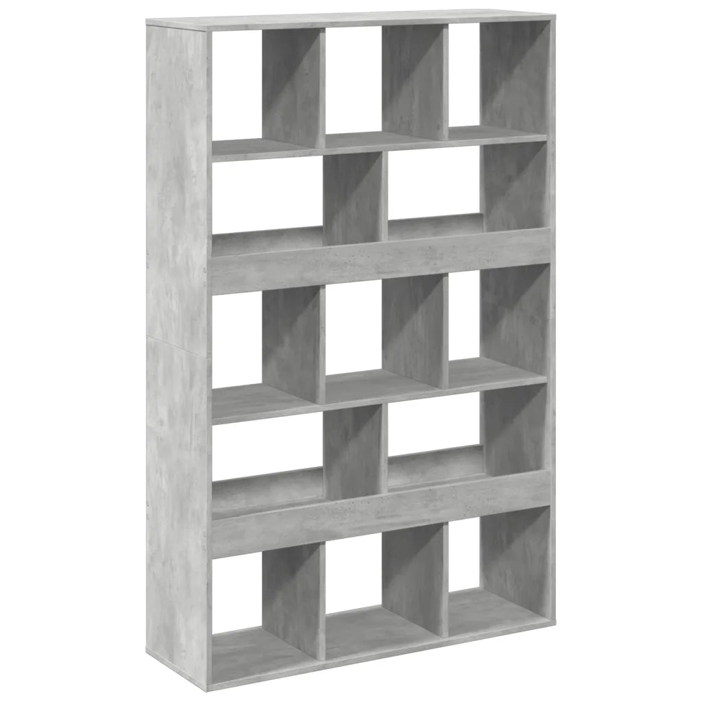 Libreria-Scaffale per Libri-Mobile di Stoccaggio Grigio Cemento 100x33x156,5 cm in Truciolato 331259
