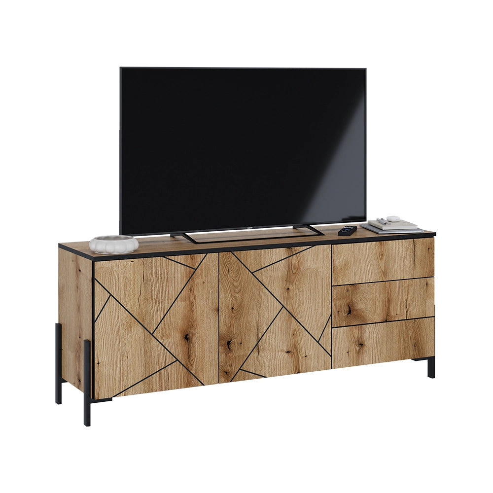 Vicco Mobile tv Rovere 150 x 60 cm con ante e cassetti