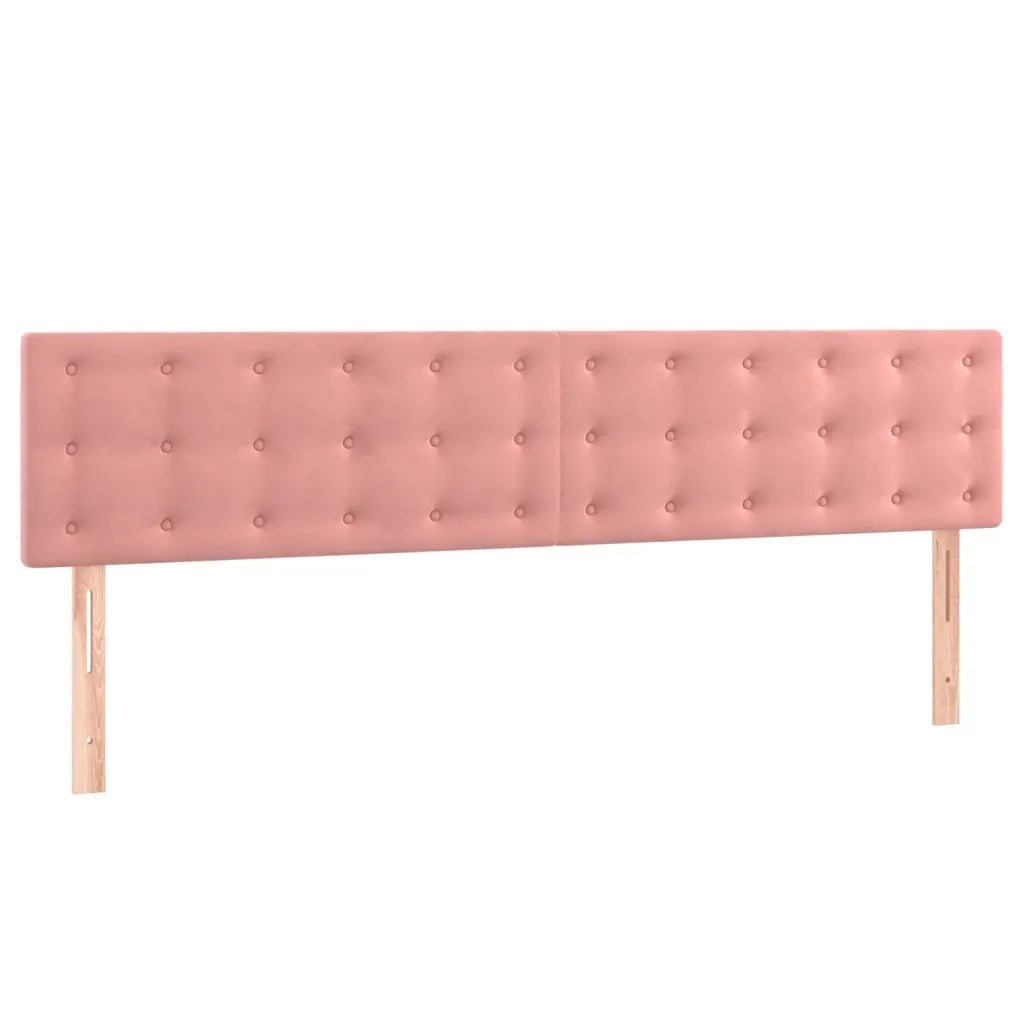 Giroletto a Molle con Materasso Rosa 160x200 cm in Velluto 3141556
