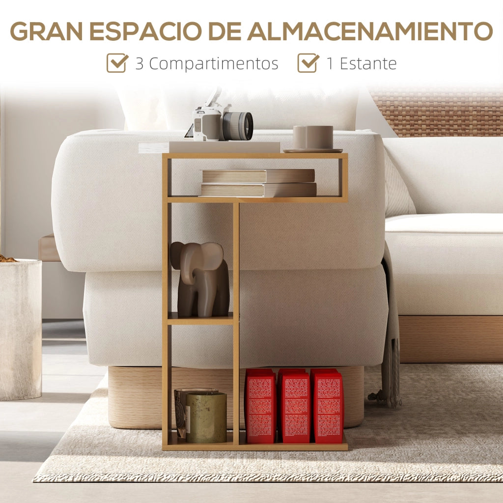 Tavolino da salotto con ruote ¨C Minimal ¨C 40x30x69 rovere