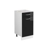 Vicco Base universale Nero lucido 40 cm con cassetto, senza piano di lavoro