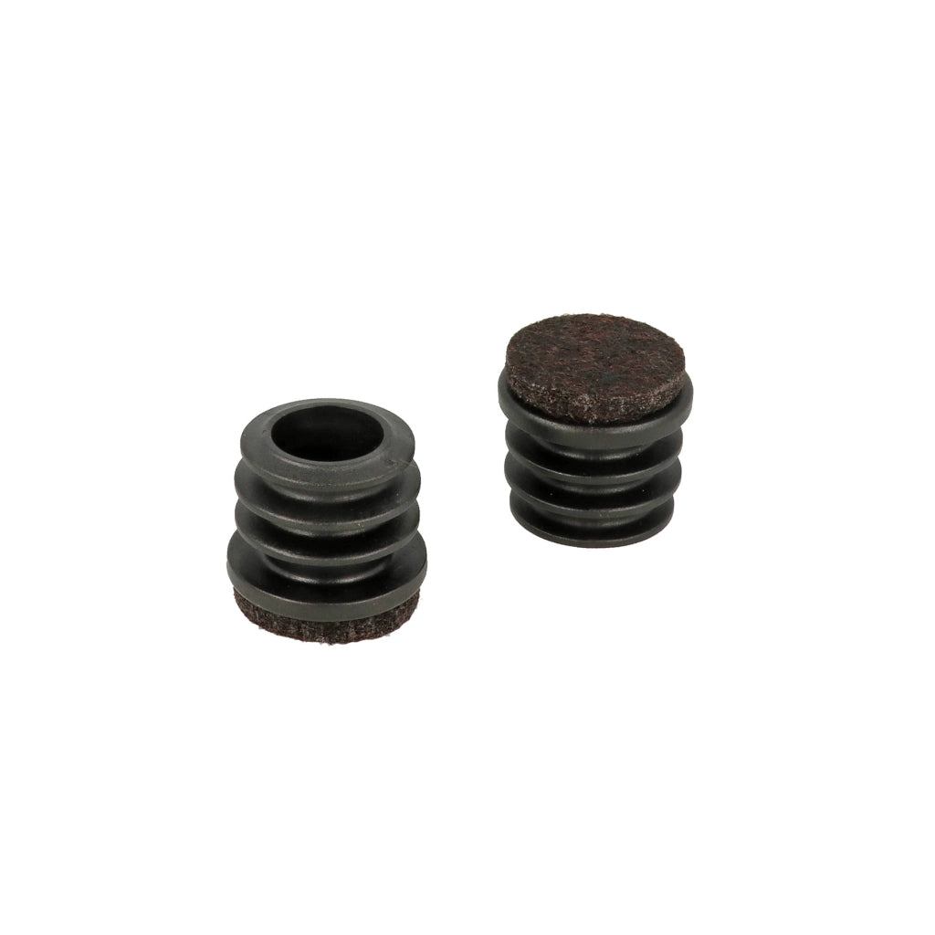 Puntali interni alettati tondi neri con feltro Ã˜ 16 mm. 8 pz.