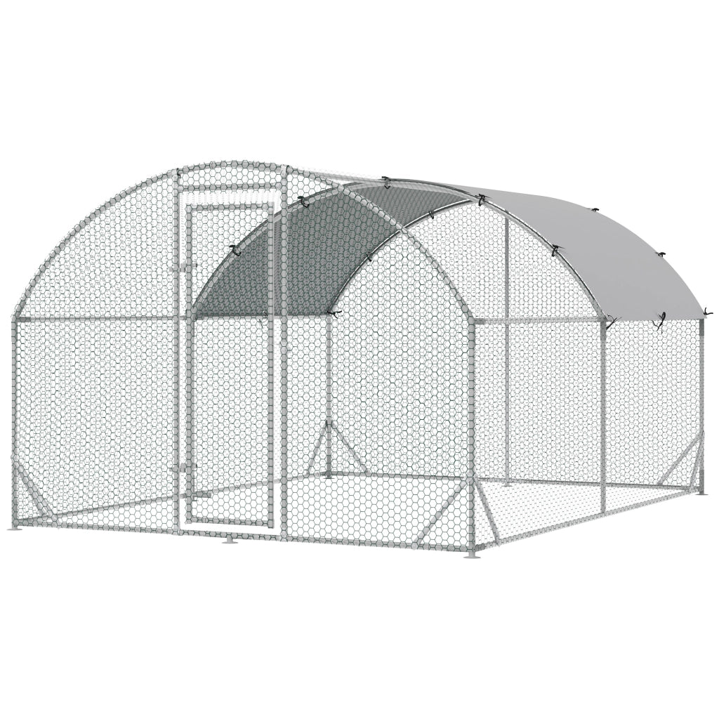 Recinto per Animali Domestici Esterno ¨C zephmum ¨C Grigio 100x100x50 cm