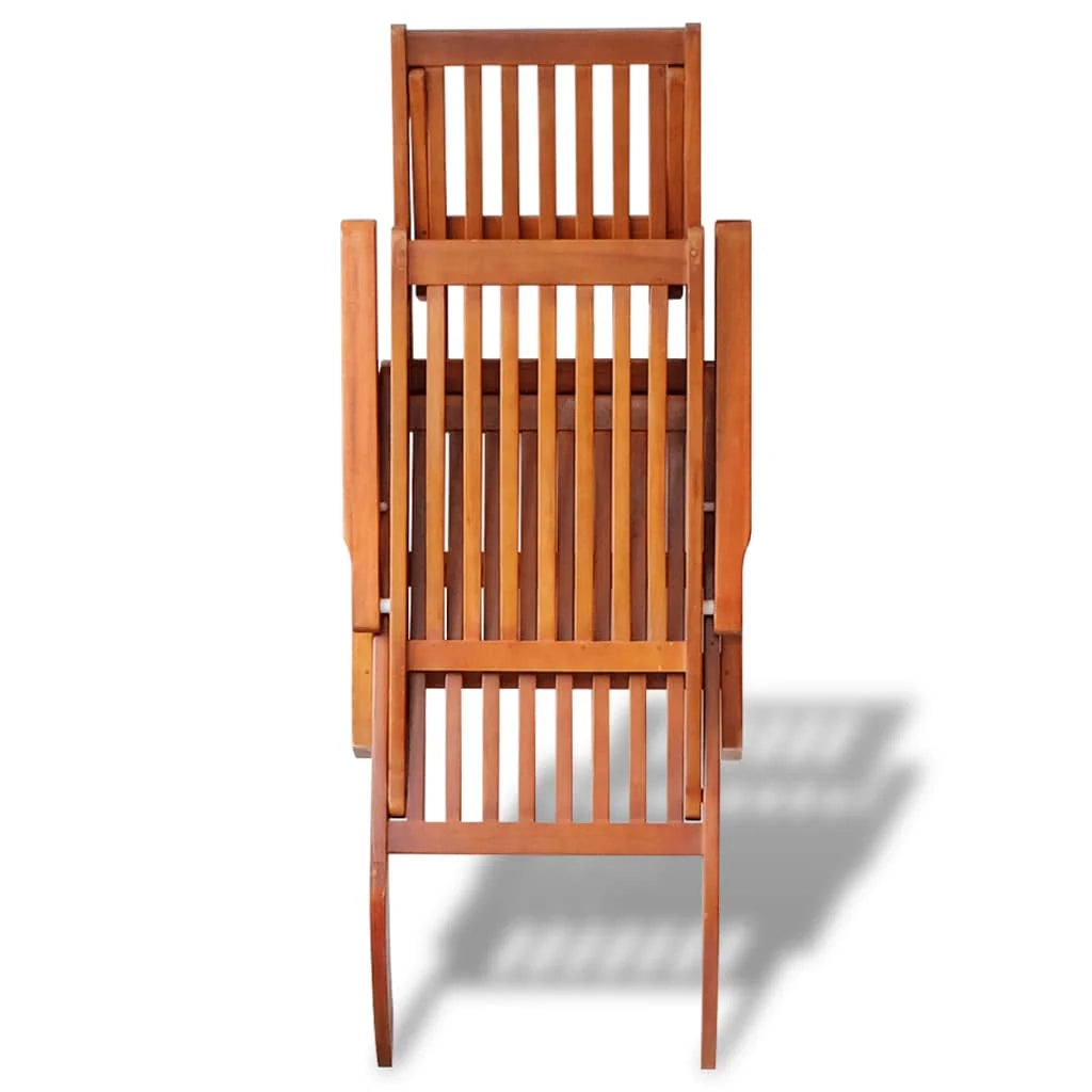 Lettino prendisole sedia a sdraio lettino prendisole letto da giardino mobili da esterno per patio con poggiapiedi legno massello di acacia 02_0012569