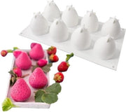 Moussa di Spugna per Cakes - Mould per Dessert 3D Frutta Cioccolato Gelato Decorativo - Forma per Frittelle e Decorazione per Forno - Mould per Silicone - Ciotola per Cakes per la Cucina