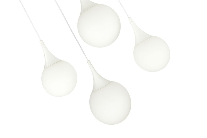 Lampada pendente Pendant in Metallo Dewdrop Bianco