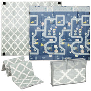Tappeto Pieghevole Reversibile per Bambini ¨C zephmum ¨C 202x180.5x1 cm Multicolor Impermeabile