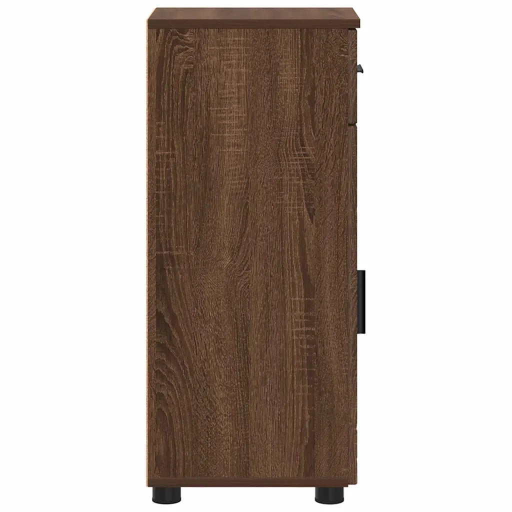 Mobile da Bagno con cassetto Rovere Marrone 30 x 35 x 80 cm 883331