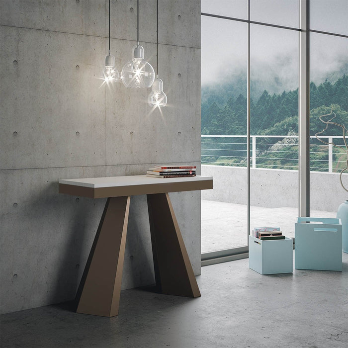 Consolle Allungabile 90-300x40x77 cm in Nobilitato Bianco