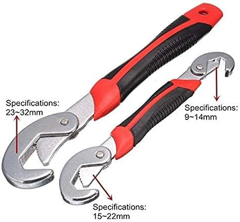 CHIAVE CHIAVI UNIVERSALE IN ACCIAIO PER DADI BULLONI 9-32 MM SNAP'N GRIP SET 2PZ