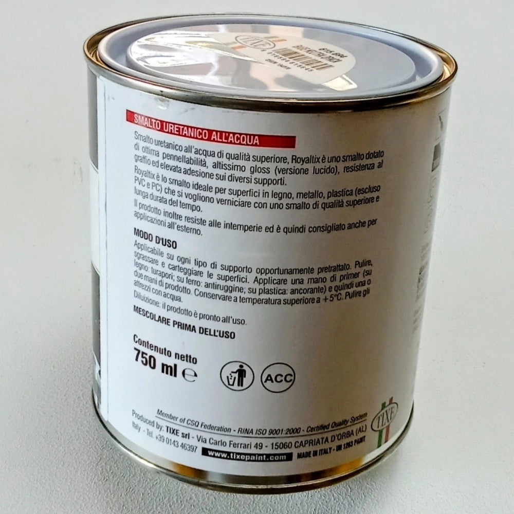 Royaltix 750ml, tutti i ral serie 8000, smalto all' acqua vernice diretta su lamiera, acciaio e alluminio, brillantezza