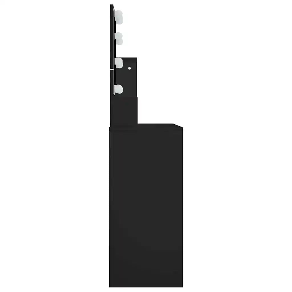 Toeletta con LED Nero 86,5x35x136 cm 808811