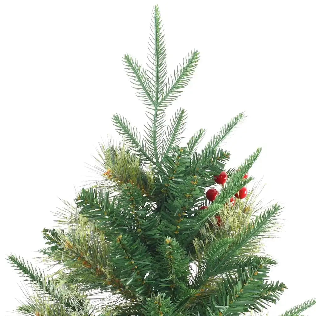 Albero di Natale | Decorazioni natalizie Artificiale con Rami Pieghevoli Verde 210 cm