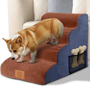 Trappola per cani, trappola antiscivolo per cani e gatti piccoli, trappola a 4 gradini per letto e divano, trappola per cani in schiuma di alta densità, trappola per animali domestici trasportabile con copertura lavabile