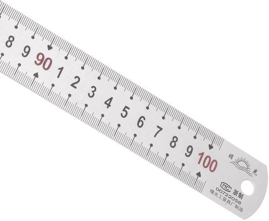 Misuratore di Distanza in Acciaio Inossidabile 100 cm - Doppie Letture - Progettato con Stile Architettonico - Resistente alla Corrosione - Solido - Cassa di Misura - Righello