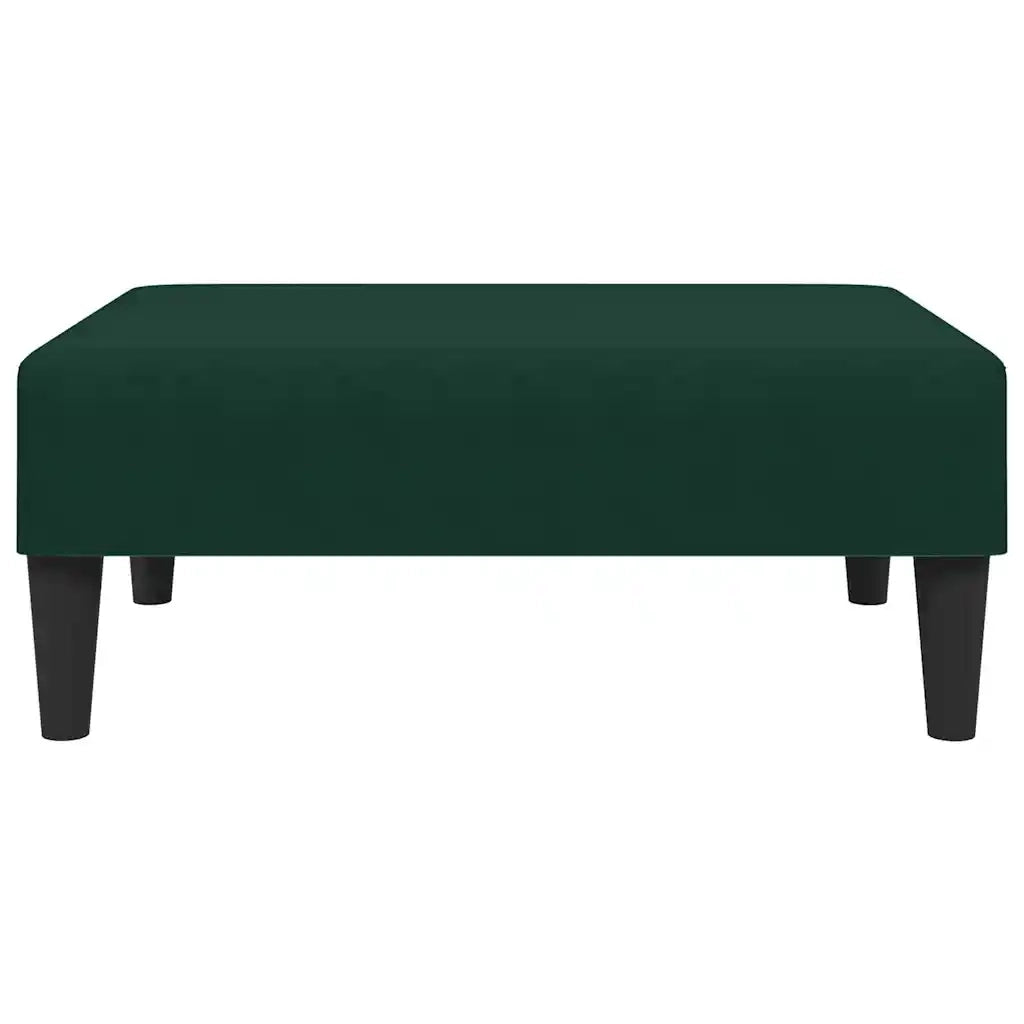 Poggiapiedi Verde Scuro 77x55x31 cm in Velluto 379559