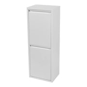 Cestino per la raccolta differenziata da parete con 2 scomparti estraibili 93 x 33 x 25 cm bianco 03_0008198