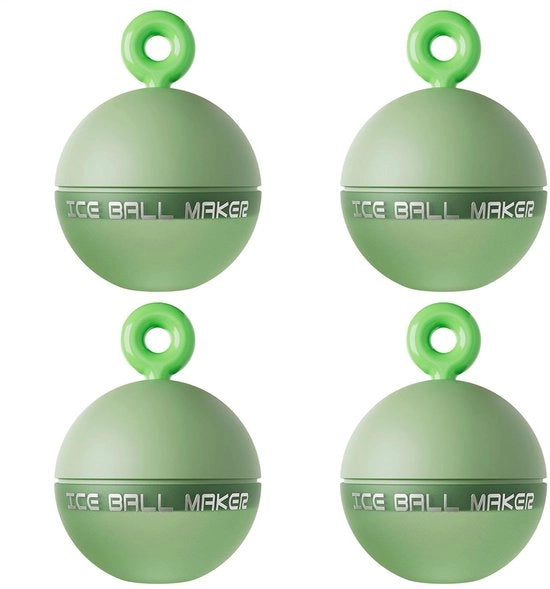 Forme per gelato in forma di pallina - 4 pezzi - 6,5 cm - Antiscivolo - Ideale per bevande - Facile da staccare - Silicone