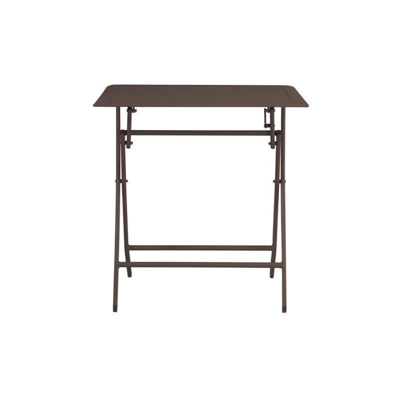 Tavolo Lucca in alluminio pieghevole 60 x 60, colore chocolate Moia