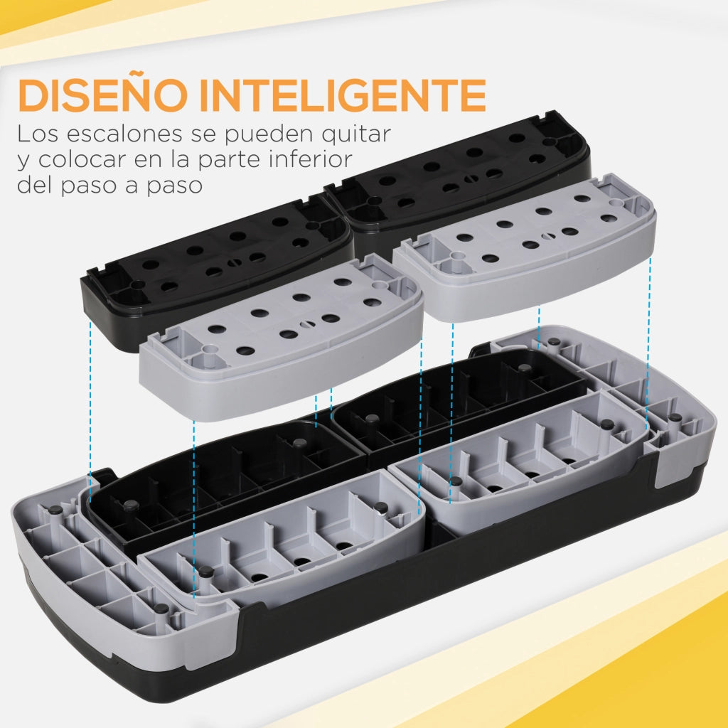 Step Aerobica Regolabile ¨C Xylo ¨C 3 Livelli Altezza 10/15/20 cm Antiscivolo 80x31x20 cm Grigio