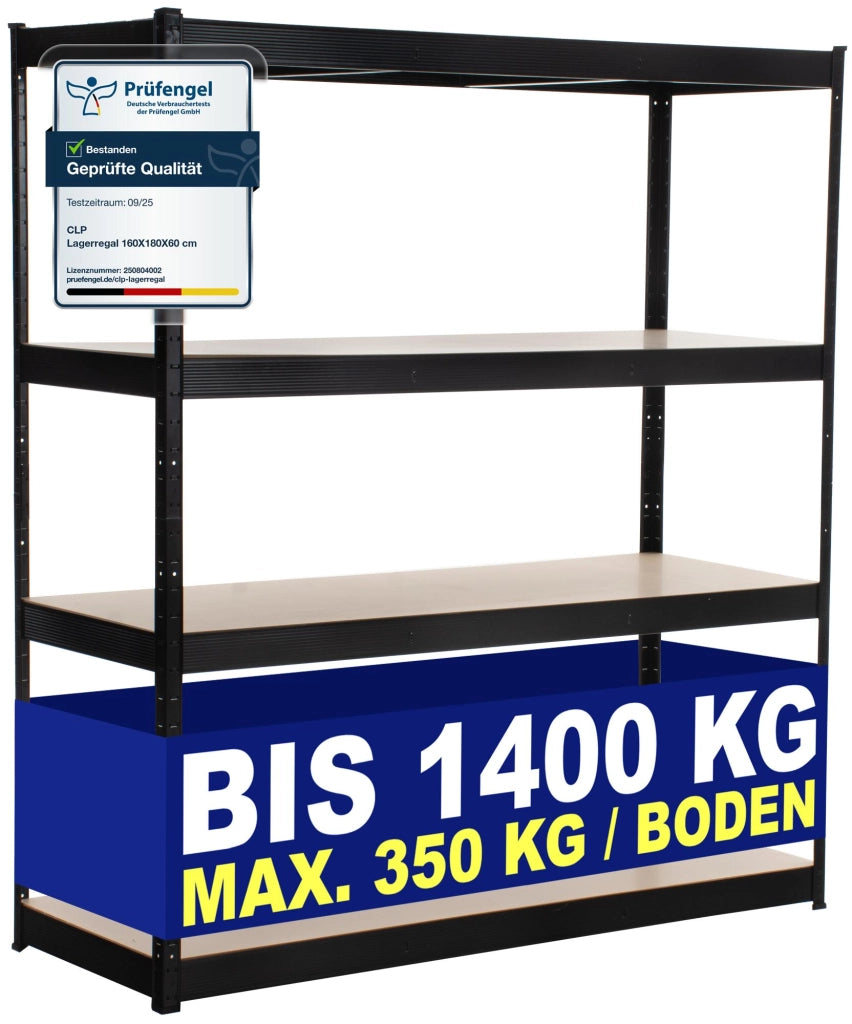Scaffale Zincato Professionale 160x60x180 nero