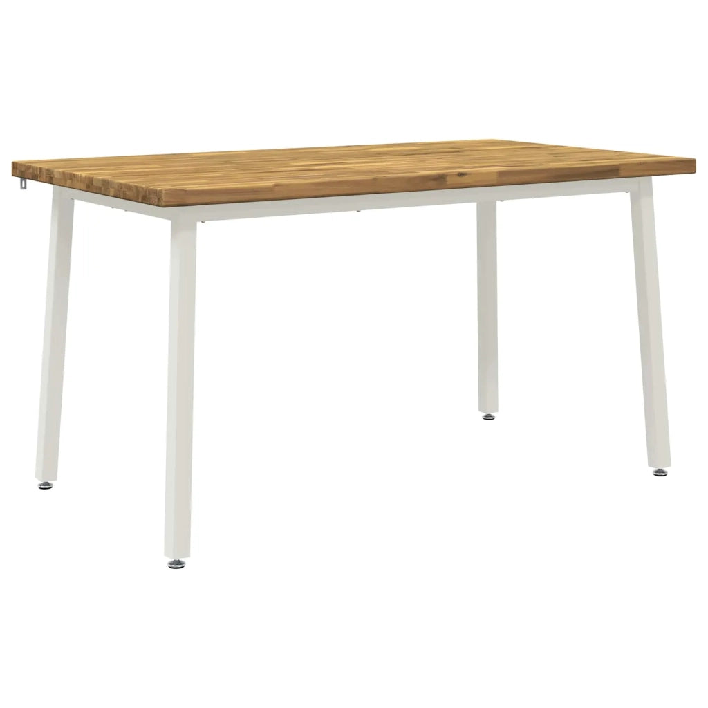 140 x 70 x 75 cm Legno di Acacia Massello Naturale e Caffè 937603
