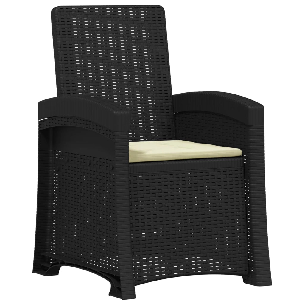 Sedia da giardino reclinabile effetto rattan 2 pcs 8012016
