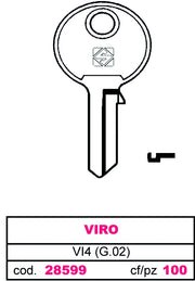 Silca CHIAVE ASC VI4 (G.VAC 0) VIRO 20.00 pz