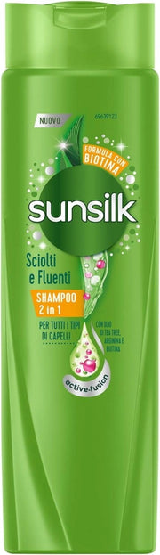 SUNSILK SHAMPOO 250 ML 2IN1 SCIOLTI E FLUENTI CON BIOTINA