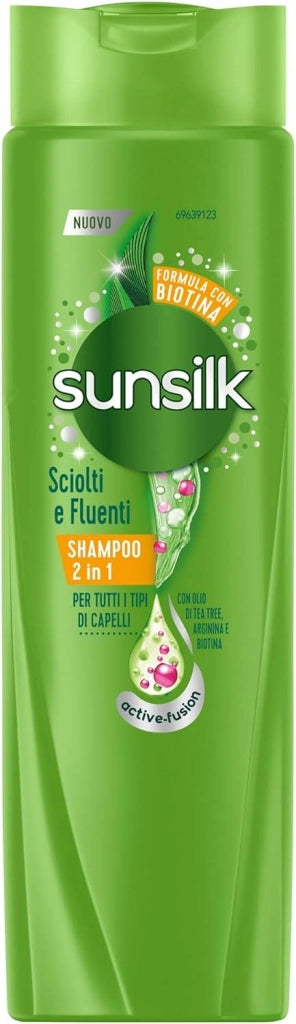 SUNSILK SHAMPOO 250 ML 2IN1 SCIOLTI E FLUENTI CON BIOTINA