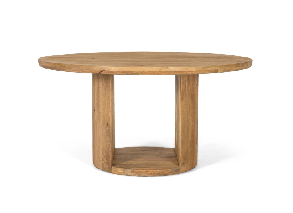 Tavolo in legno di mango con piano rotondo diametro 150 cm