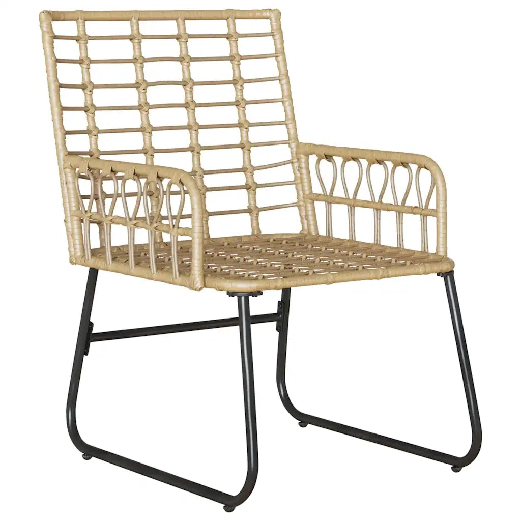 vidaXL Set da Pranzo per Giardino 3 pcs Marrone e Crema