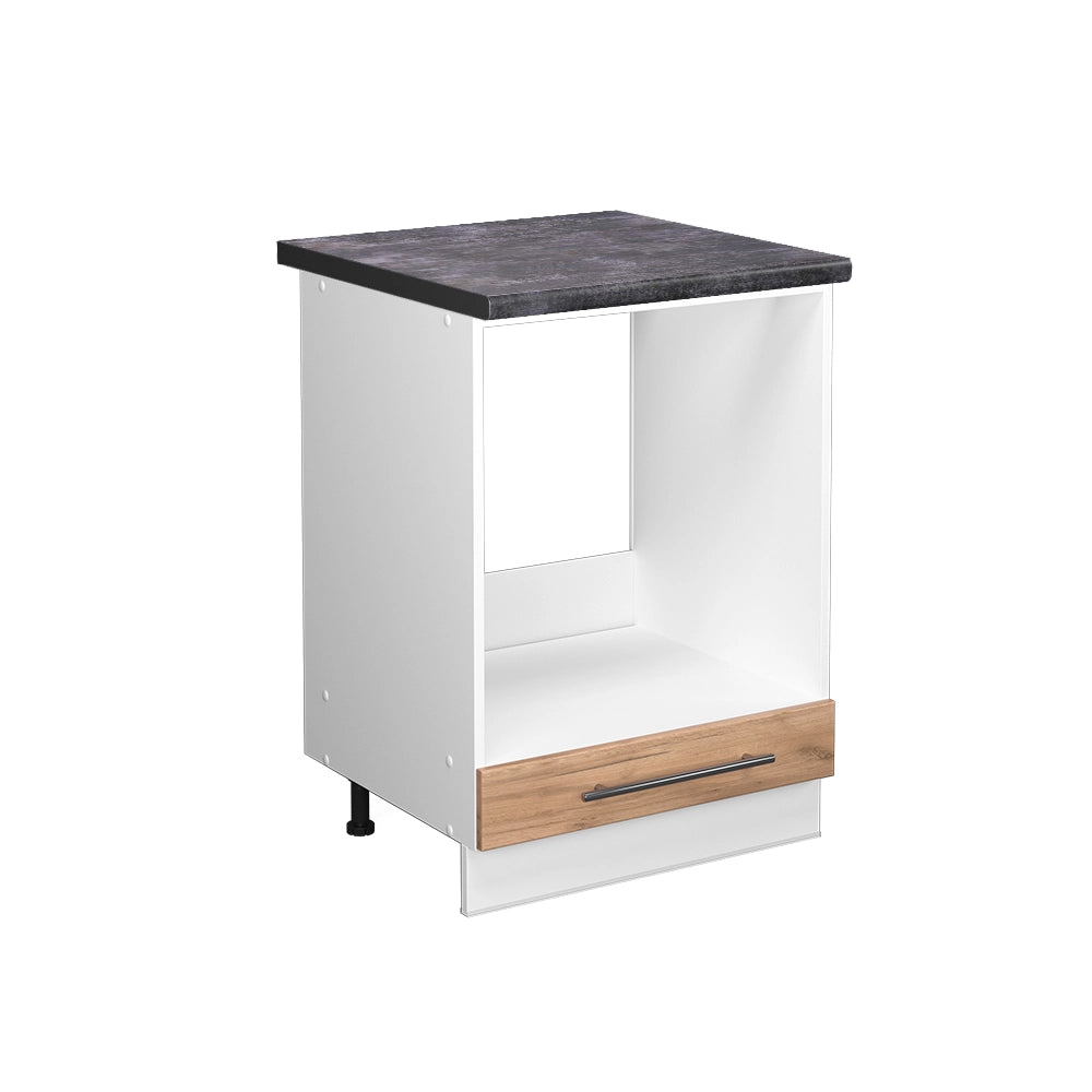 Mobile per forno da incasso Fame-Line Rovere dorato/Bianco 60 cm, PL Antracite Vicco
