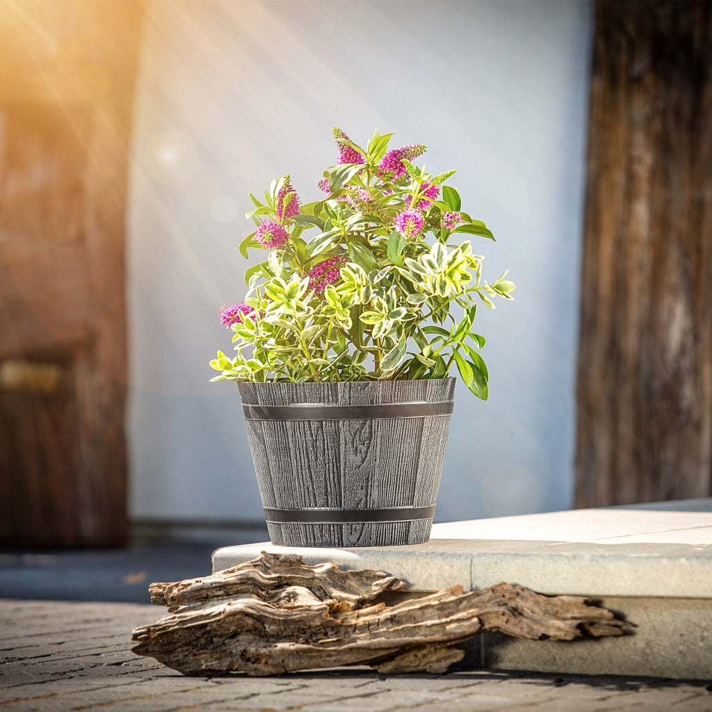 Vaso da fiori KADAX, vaso da giardino rotondo in plastica, 30 cm
